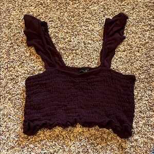 Wild Fable Purple Smocked Crop Tank Top
